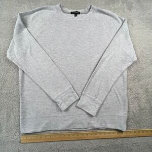 Banana Republic Sweatshirt Mens XL Gray Waffle Knit Raglan Pullover Casual